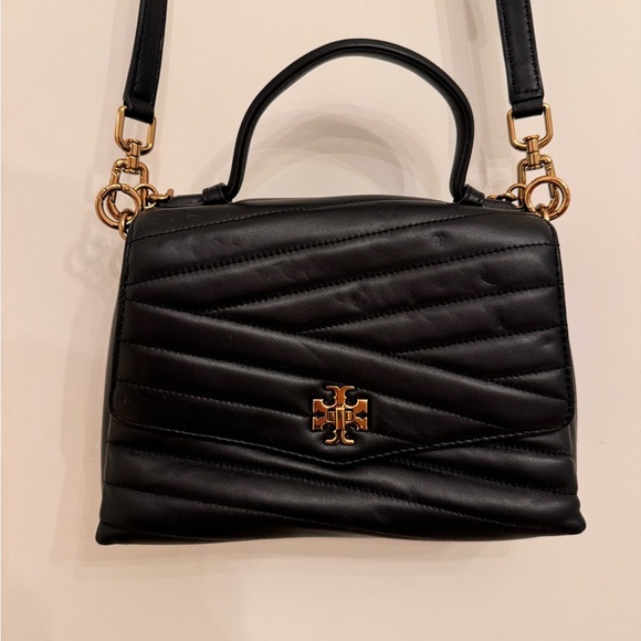 Tory Burch Black Quilted Leather Handbag - Picture 6 of 16